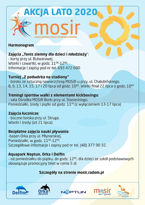 Trwa Akcja Lato 2020 w MOSiR ZdjÄcie do artykuĹu: Trwa Akcja Lato 2020 w MOSiR