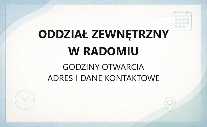 Oddział Zewnętrzny w Radomiu - kontakt i siedziba