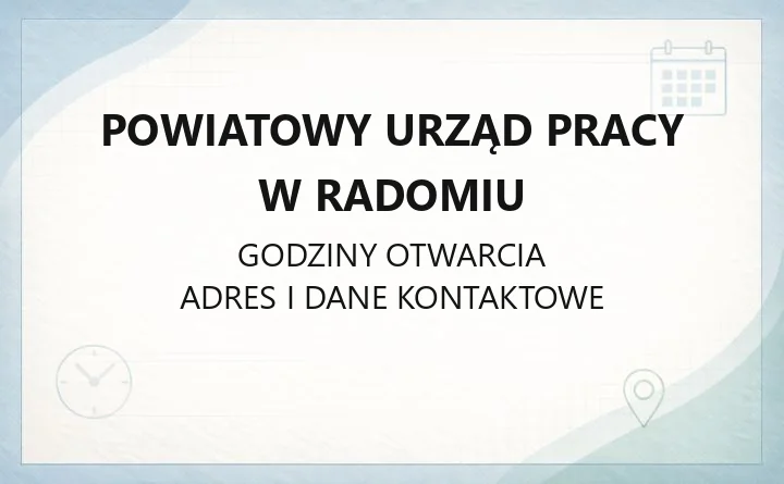 Powiatowy Urząd Pracy w Radomiu - kontakt, rejestracja, wsparcie dla pracodawców
