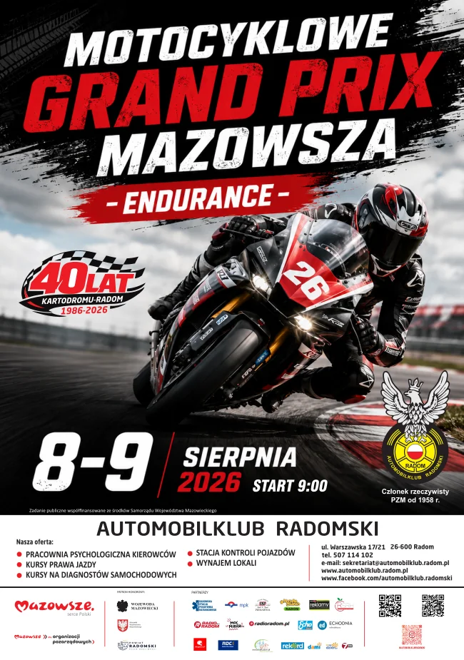 Obraz do artykułu: Motocyklowe Grand Prix Mazowsza Endurance – długodystansowe wyścigi zespołowe