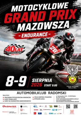 Obraz do artykułu: Motocyklowe Grand Prix Mazowsza Endurance – długodystansowe wyścigi zespołowe