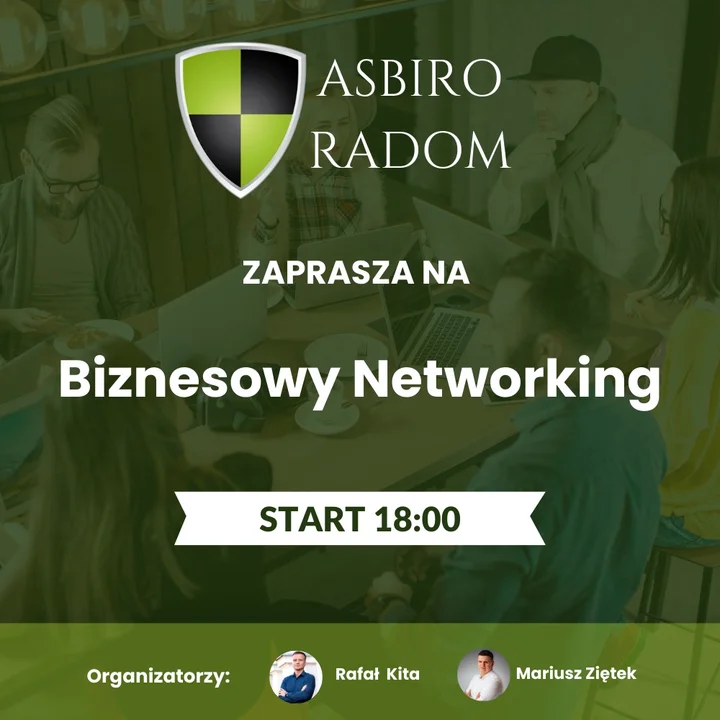 Obrazek przedstawia grafikę promocyjną wydarzenia Spotkanie networkingowe Klubu ASBiRO w restauracji Bleik