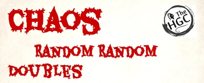 Grafika promocyjna wydarzenia Chaos Random Random Doubles — losowy turniej 40k tuż przed świętami