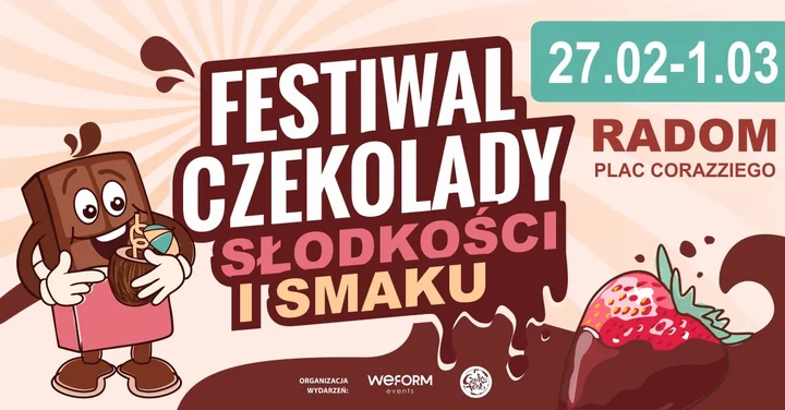 Grafika promocyjna wydarzenia CZEKO FEST – Festiwal Czekolady, Słodkości i Smaku w Radomiu