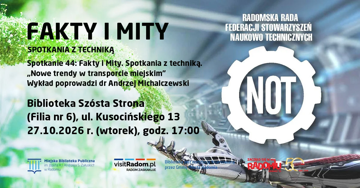 Grafika promocyjna wydarzenia Fakty i Mity: transport miejski