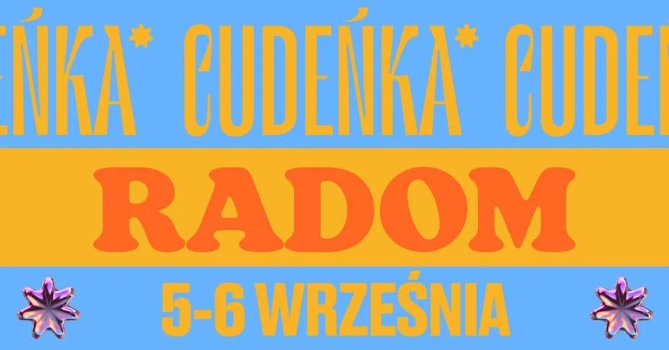 Grafika promocyjna wydarzenia Festiwal Rękodzieła Cudeńka w Radomiu