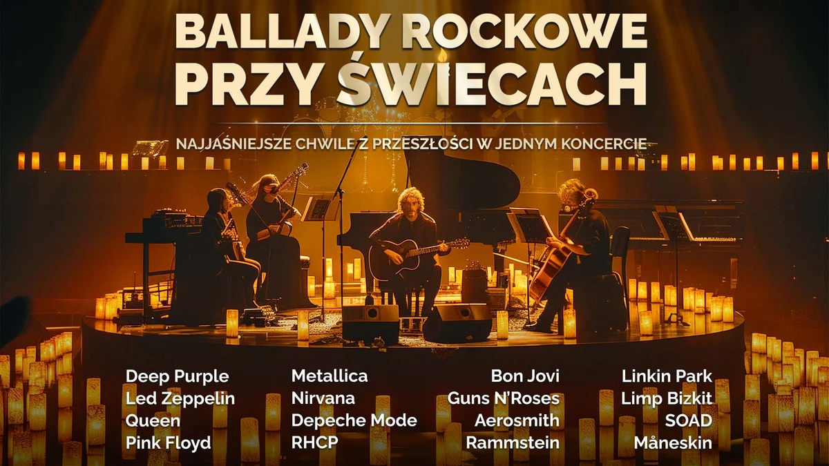 Grafika promocyjna wydarzenia Koncert ballad rockowych w Radomskiej Orkiestrze Kameralnej
