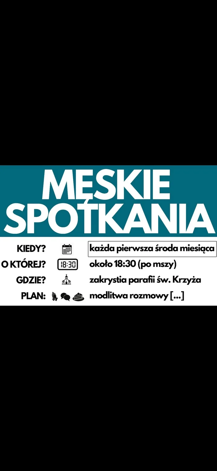Grafika promocyjna wydarzenia Męskie Spotkania — „święć się Imię Twoje” (3 grudnia, Radom)