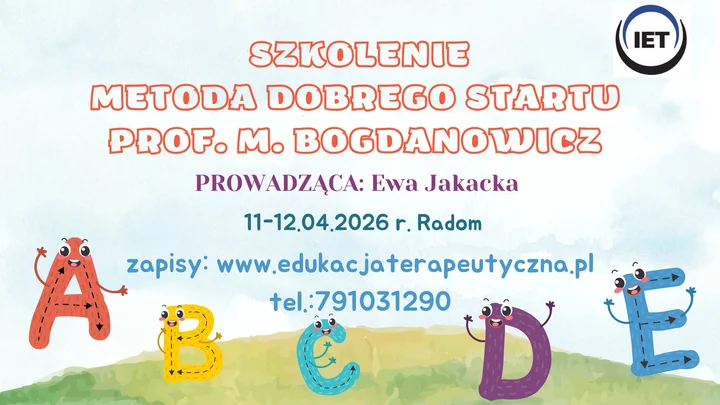 Grafika promocyjna wydarzenia Metoda Dobrego Startu (część praktyczna) — szkolenie w Radomiu, 11–12 kwietnia 2026