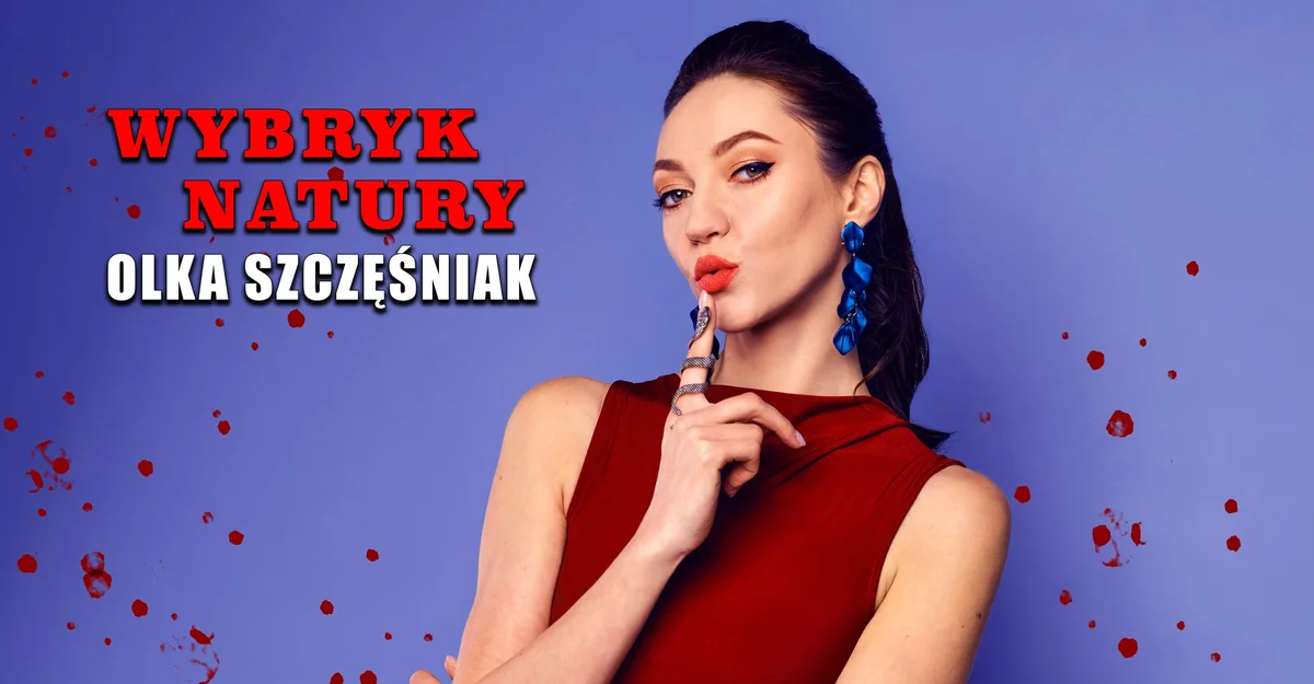 Grafika promocyjna wydarzenia Olka Szczęśniak zaprezentuje nowy program w Radomiu