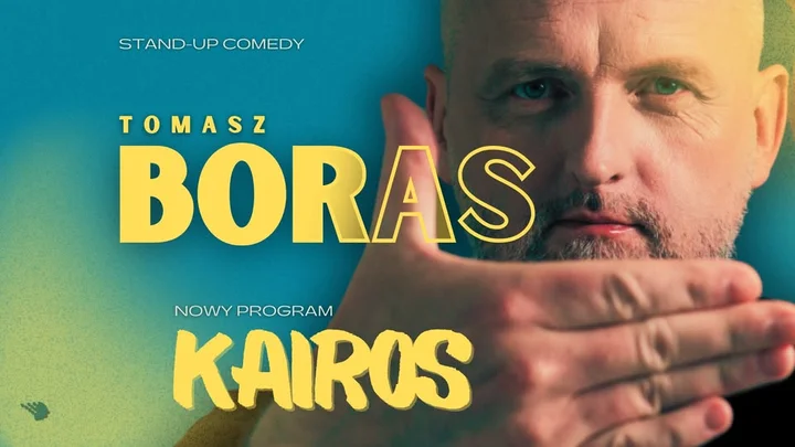 Grafika promocyjna wydarzenia Tomasz Boras w programie „Kairos” — Radom (stand-up)