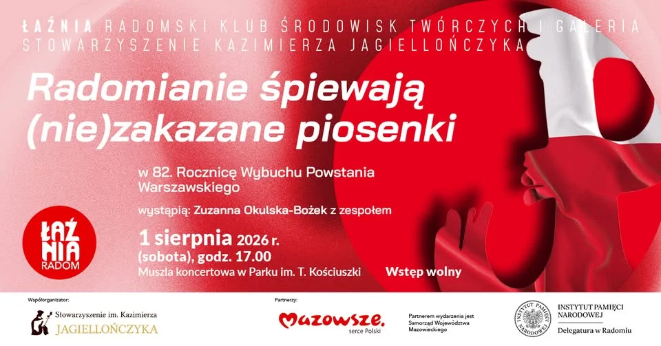 Grafika promocyjna wydarzenia Radomianie śpiewają (nie)zakazane piosenki w Radomiu