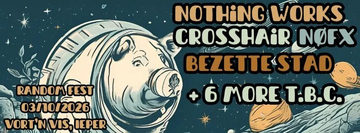 Grafika promocyjna wydarzenia Random Fest 2026 — punk, hardcore i indie w Vortn Vis