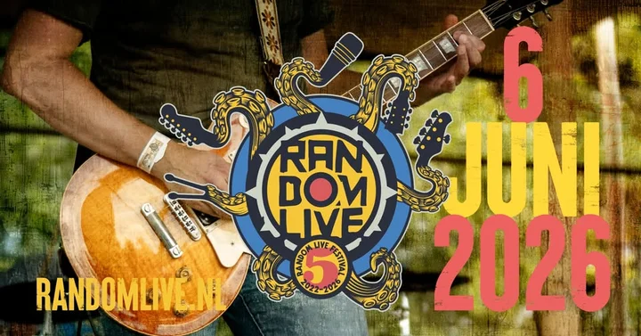 Grafika promocyjna wydarzenia Random Live 2026 — 6 czerwca w Sportboulevard Hardenberg: non-stop koncerty na czterech scenach