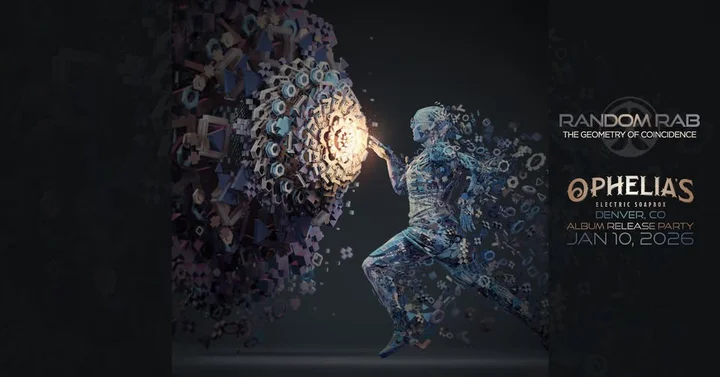 Grafika promocyjna wydarzenia Random Rab — premiera albumu w Ophelias, 10 stycznia 2026