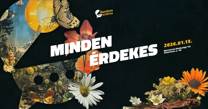 Grafika promocyjna wydarzenia Random Science #32 — niespodzianka popularnonaukowa w Szeged (13 stycznia)