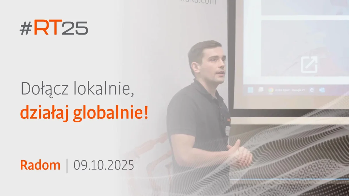 Grafika promocyjna wydarzenia Spotkanie z nowoczesną robotyką i automatyzacją w Radomiu