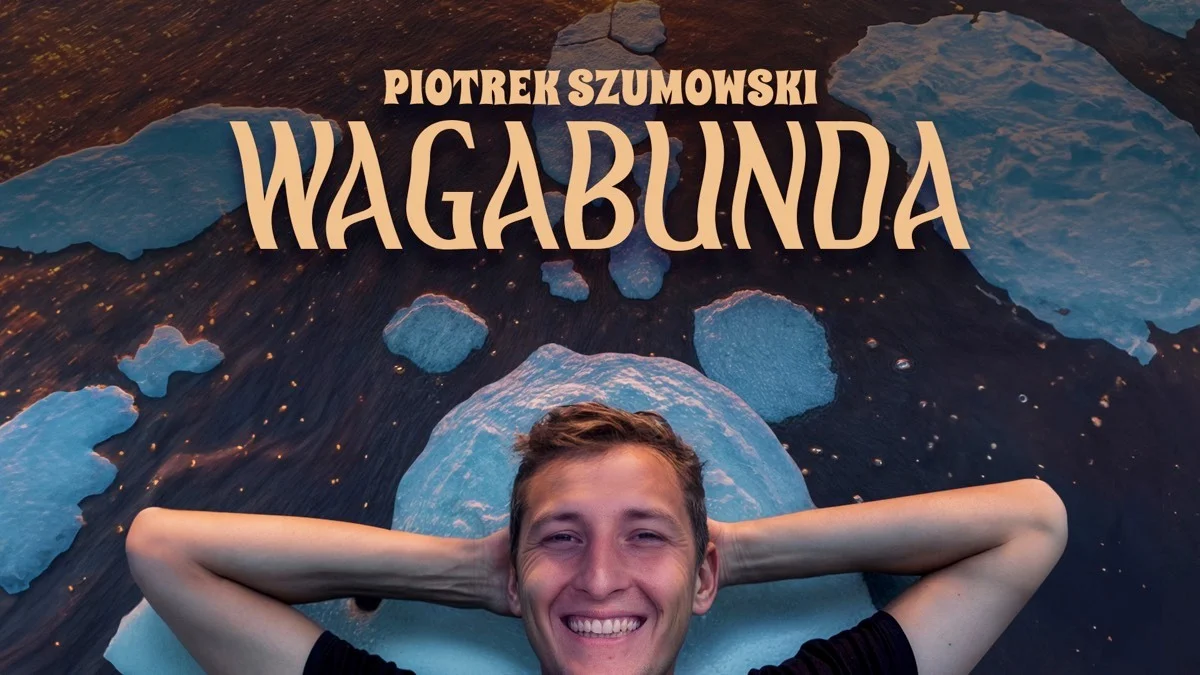 Grafika promocyjna wydarzenia Stand-up Piotra Szumowskiego w Radomiu – nowy program Wagabunda