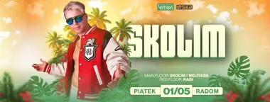Grafika promocyjna wydarzenia SKOLIM — Król Latino w Lemon (1 maja, Radom)