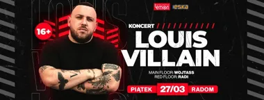 Grafika promocyjna wydarzenia Louis Villain w Lemonie — koncert 27 marca w Radomiu
