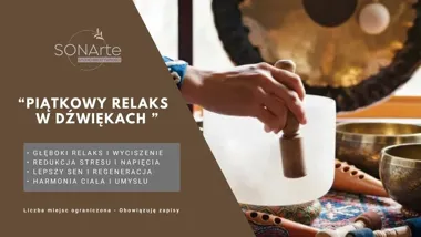 Grafika promocyjna wydarzenia Piątkowy relaks w dźwiękach – wieczorne wyciszenie