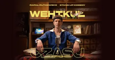 Grafika promocyjna wydarzenia Stand-up Radom: Rafał Rutkowski — „Wehikuł czasu”