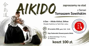 Staż z Sensei Tomaszem Sowińskim – trening Aikido
