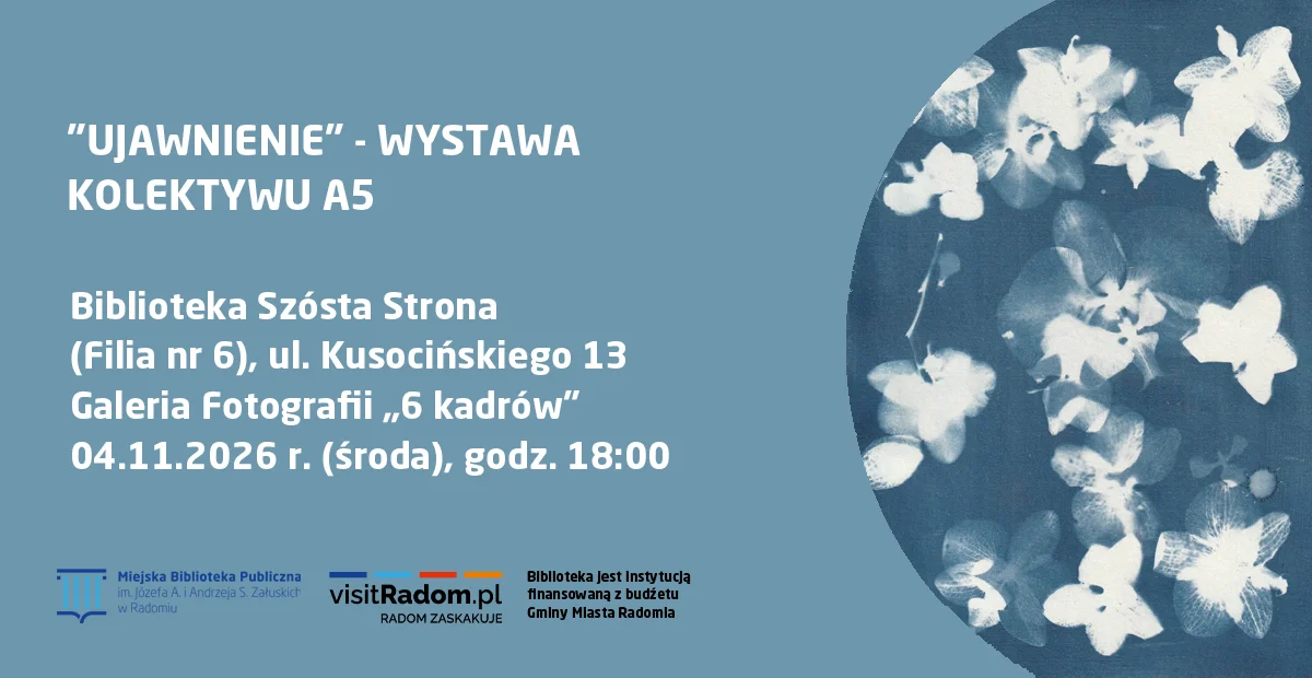 Grafika promocyjna wydarzenia „Ujawnienie” – wystawa w Radomiu
