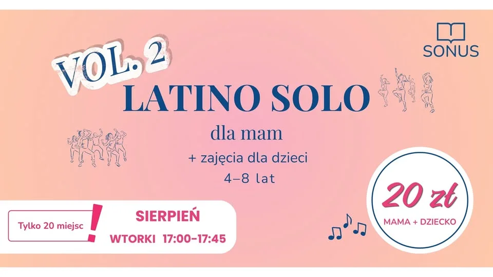 Grafika promocyjna wydarzenia VOL. 2 Latino Solo dla mam – Radom