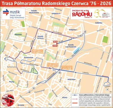 Półmaraton zamknie centrum Radomia i zmieni kursy autobusów