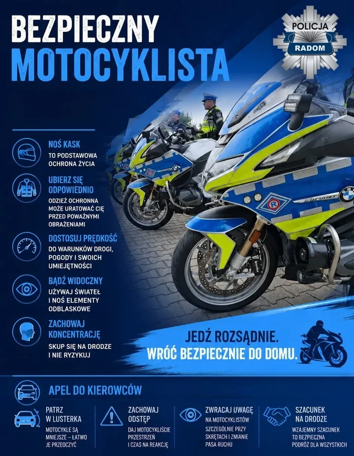 Trzy wypadki jednego dnia - motocykliści w Radomiu trafili do szpitali