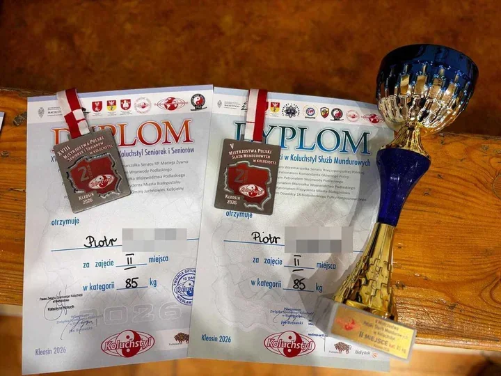 Na macie w Podlasiu radomscy policjanci zgarnęli dwa medale