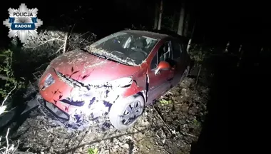 Uciekał przed radomską drogówką - finał był po uderzeniu w drzewo