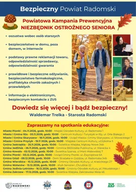 W 13 gminach ruszają spotkania dla seniorów. Policja pokaże metody oszustów