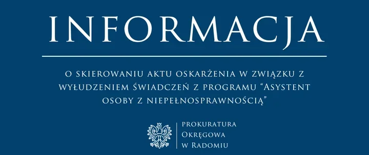 Akt oskarżenia w sprawie wyłudzenia 30 tys. zł z programu pomocowego