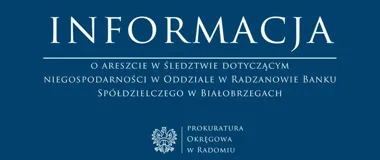 Areszt po śledztwie w banku. W tle 500 tys. zł i lokaty za 1,2 mln